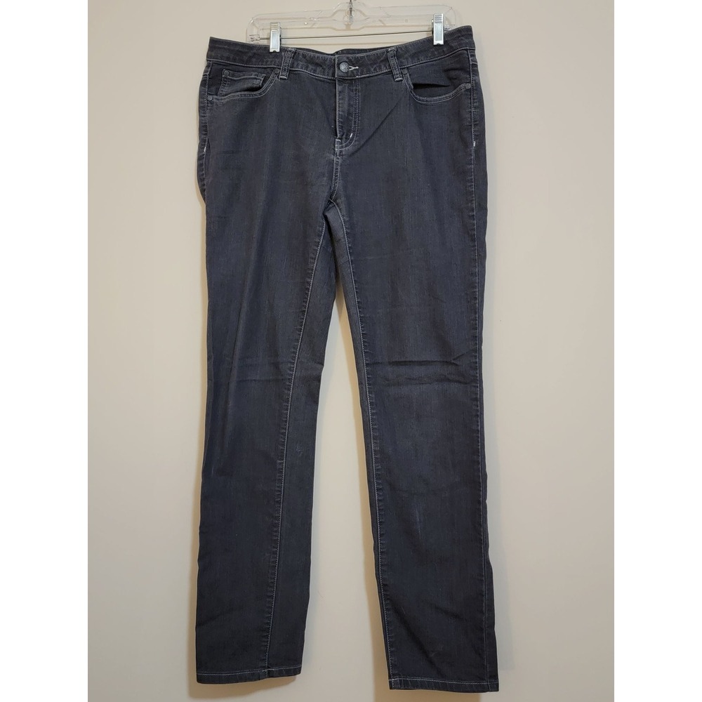 Prana Womens Size 14 Regular Fit Dark Wash Straight Leg Jeans